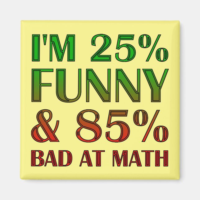 Imán Mal En Matemáticas Funny Fridge Magnet Refrigerado (Frente)