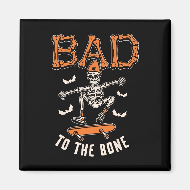 Imán Mal Para El Bone Skeleton Funny Skateboard Toddler (Frente)