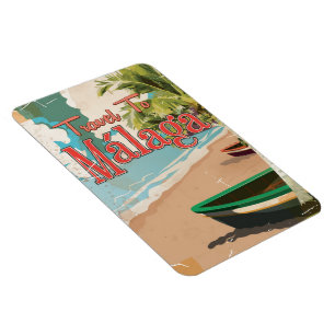 Imán Málaga, España Poster de vacaciones de época