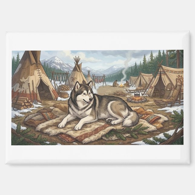 Imán Malamute Nativo   (Anverso)
