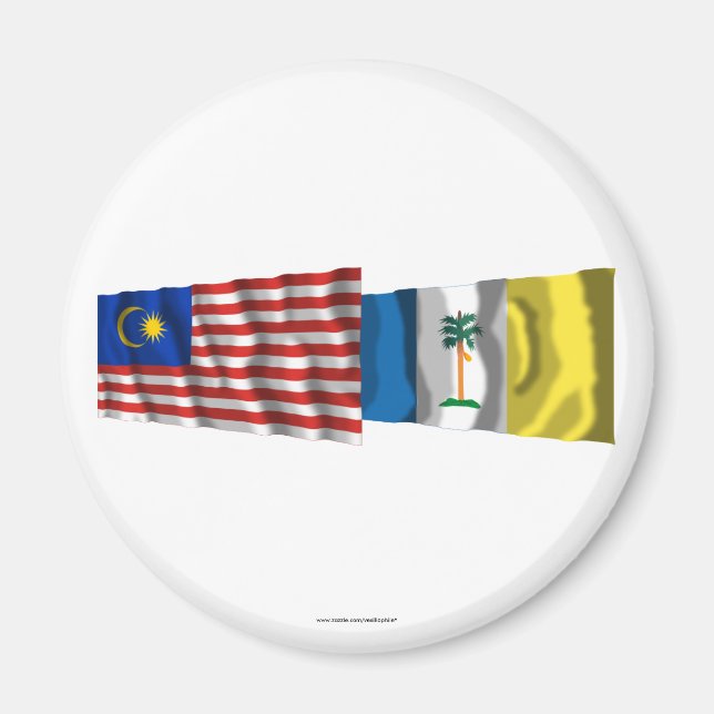 Imán Malasia y Penang ondeando banderas (Frente)