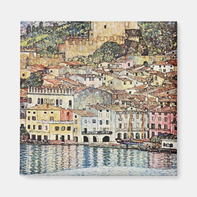 Imán Malcesine am Gardasee por Gustav Klimt (Frente)