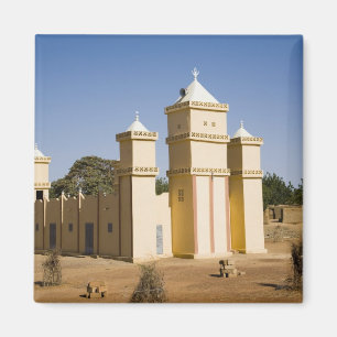 Imán Mali, Bamako. Mezquita, calle Bamako-Djenne