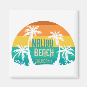 Imán Malibu Beach Retro