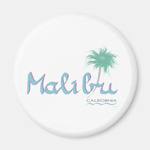 Imán Malibu, CA Round Magnet