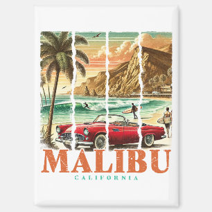 Imán Malibu California - Vista panorámica de la costa d
