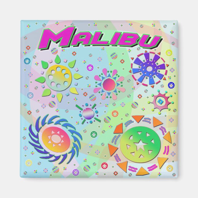 Imán Malibu Seven Suns & Energy Magnet (Frente)