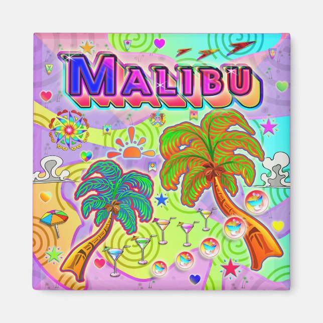 Imán Malibu Vacation Target Magnet (Frente)