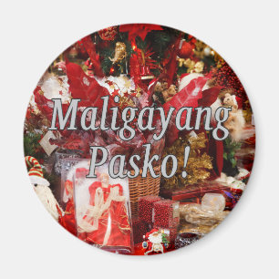 Imán ¡Maligayang Pasko! Feliz Navidad en Tagalog wf