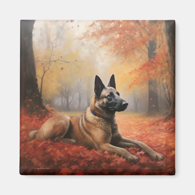 Imán Malinoi belga en otoño se inspira (Frente)