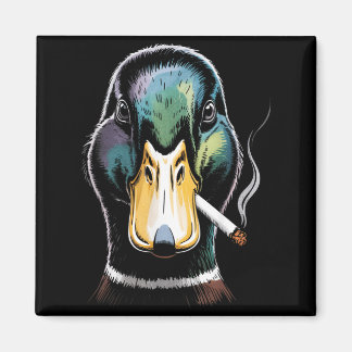 Imán Mallard Smoking Cigarette Meme Funny Mallard Duck