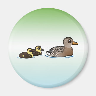 Imán Mallard y dos patos