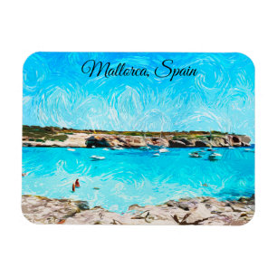 Imán Mallorca España Isla Balear Acuarela