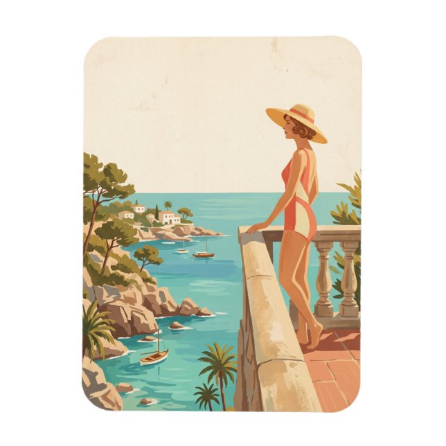 Imán Mallorca España Viaje Antiguo Costa Española (Vertical)