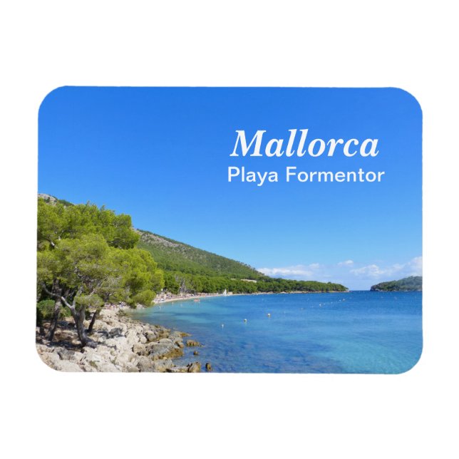 Imán Mallorca, Playa Formentor - Magnet de recuerdo (Horizontal)