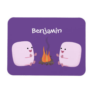 Imán Malvaviscos rosados por personalizado de bomberos 