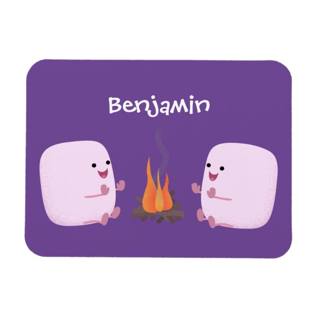 Imán Malvaviscos rosados por personalizado de bomberos  (Horizontal)