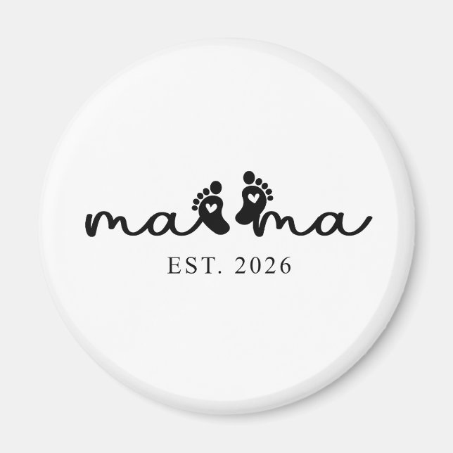 Imán Mama 2026 | Magnet Revelación de Bebé  (Frente)