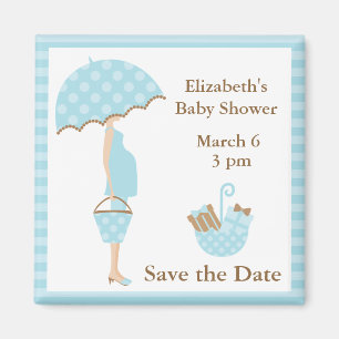 Imán Mamá azul está con el paraguas