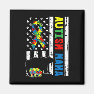 Imán Mama Bear Matanza Autismo Familiar Regalos De Sens