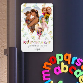 Imán Mamá Bonito Flor silvestre Typografía Art4 Heart P