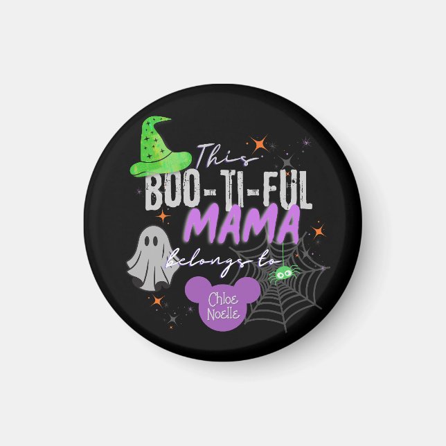 Imán Mamá Boo-ti-ful pertenece a Magnet | Halloween (Frente)
