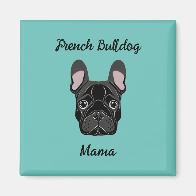 Imán Mamá Bulldog francesa (Frente)