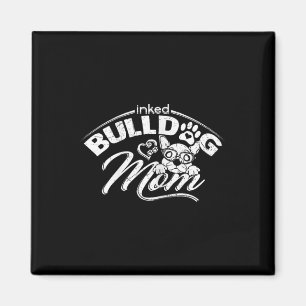 Imán Mamá bulldog tatuó al viejo Bulldog inglés Mamá ta