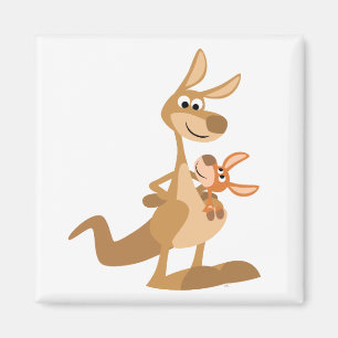 Imán Mamá canguro Personalizado y Joey Magnet