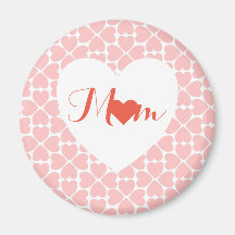 Mamá con corazones de cuatro hojas rosadas