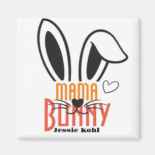 Imán mamá conejito Pascua elegante simple linda familia