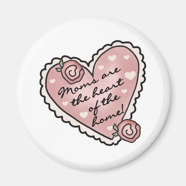 Imán Mamá corazón del hogar (Frente)