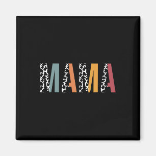Imán Mama Cow Print Shirt Mom Life Mamá Madre Animal