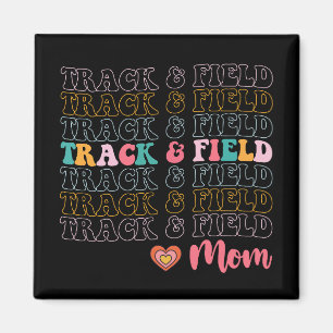 Imán Mamá de atletismo Groovy Día de la Madre corredor
