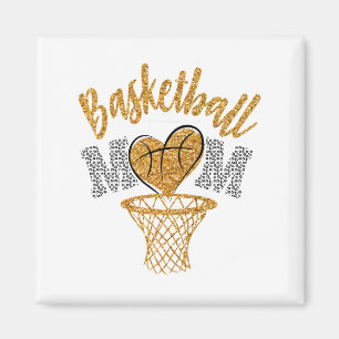 Imán Mamá de baloncesto Leopard Basketball Senior Mom 2