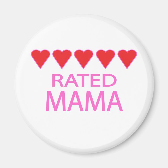 Imán Mamá de cinco corazones (Frente)