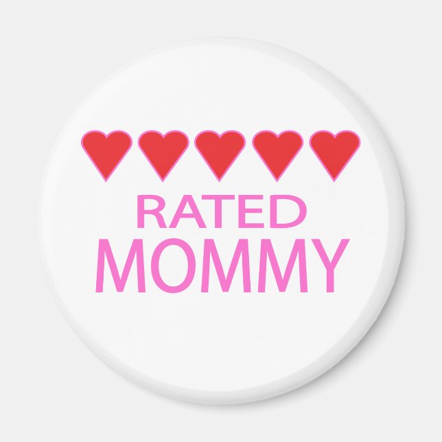 Imán Mamá de cinco corazones (Frente)