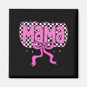 Imán Mamá de cuadros lazo coquette rosa lindo mamá madr