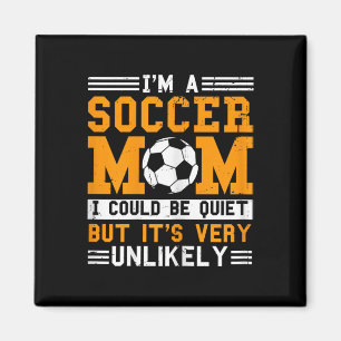 Imán Mamá de Fútbol Divertido Soy Una Mamá de Fútbol Po