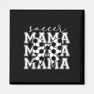 Imán Mamá de fútbol Retro Groovy Fútbol Softbyll Mamá 