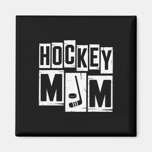 Imán Mamá de Hockey Retro Mujer Amante del Hockey Mamá