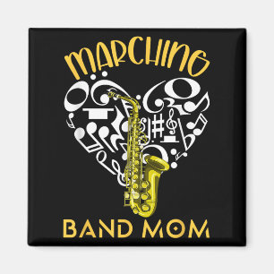Imán Mamá de la Banda de Marcha Corazón Amor Notas de M