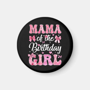 Imán Mamá De La Familia Chica De Cumpleaños Coquette Ro