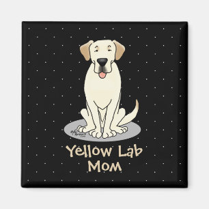 Imán Mamá de laboratorio amarilla (mamá de Labrador que
