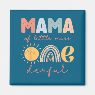 Imán Mamá de Little Miss Onederful Primer Cumpleaños Bo