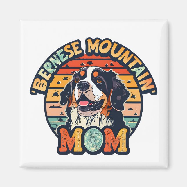 Imán Mamá de montaña de Berna: Donde el amor y el estil (Frente)