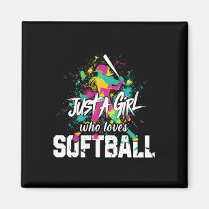 Imán Mamá de sóftbol solo una chica que ama el sóftbol 