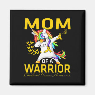 Imán Mamá de un Guerrero Unicornio de Concientización s