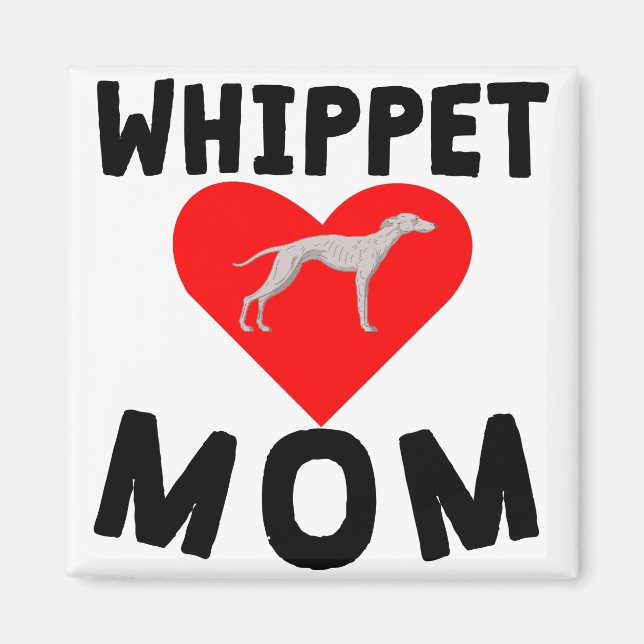 Imán Mamá de Whippet (Frente)