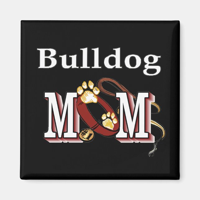 Imán Mamá del bulldog inglés Magnet (Frente)